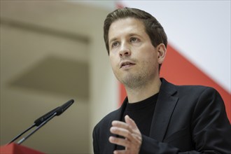 Kevin Kuehnert, SPD Secretary-General, at a press conference following the SPD Executive Committee