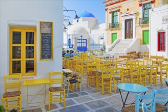 Chora central square, Chora, Serifos Island, Cyclades Islands, Greece, Europe