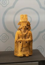 Ceramic figurine model of woman from Jaina, Late classical period, Mayan archaeological museum,