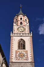 Church tower, bell tower, parish church, parish church of St. Nicholas, Merano, Merano, South