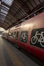 Train compartment for bicycles, Copenhagen Central Station, Københavns Hovedbanegård, designed by