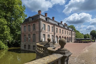 Le Relais du Maréchal, restaurant along court of honour at Château de Bel?il, Baroque castle in