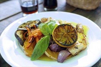 Close-up of vegetarian curry dish in Uruguay, South America