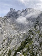 View from the Vorderberghorn to the summit of the Hinterberghorn in the Berchtesgaden National