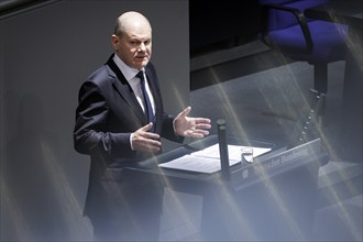 Olaf Scholz, Federal Chancellor, recorded as part of the government statement on the European