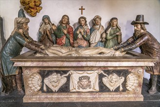 Burial group in the interior of the collegiate church of St Castor in Karden, Treis-Karden,