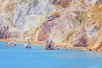 Fyriplaka beach, Milos Island, Cyclades Islands, Greece, Europe