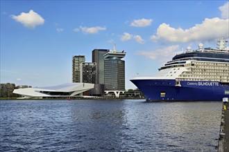 EYE Film Instituut Nederland, eye Filmmuseum cultural centre, A'DAM Tower and A'DAM lookout, in the