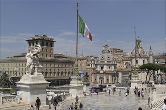 View from the Monumento Vittorio Emanuele II, Piazza Venezia, to the church of Santa Maria di