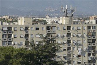 Housing estates on the outskirts of Rome, east of the Tiburtiono district, Italy, Europe