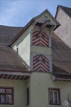 Historic roof lift bay of the former town chancellery and court registry, main street 22, Rottweil,