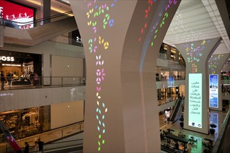 Interior view, multi-storey Nakheel Luxury Shopping Mall, Palm Jumeirah luxury shopping centre,