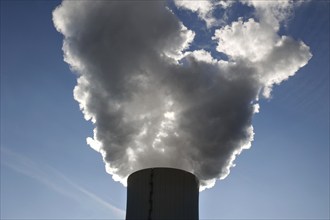 Cooling tower of KNG, Kraftwerks- und Netzgesellschaft mbH. The coal-fired power plant generates