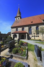 Fortified church from the Middle Ages, fortified church, Effeltrich in Franconian Switzerland,