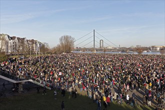 Major demonstration against right-wing extremism and AfD on 27 January 2024 in Düsseldorf, main