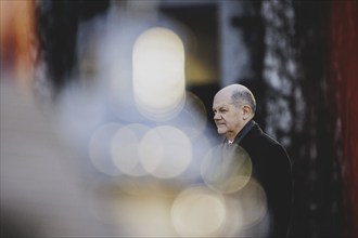 Olaf Scholz (SPD), Federal Chancellor, pictured during a joint meeting with Srettha Thavisin (not