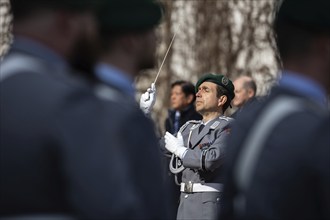 Army soldiers of the Staff Music Corps recorded during a state visit by Ferdinand Marcos Jr. (not