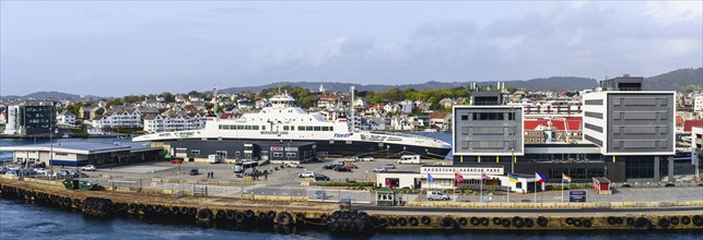 Harbour inHAUGESUND, North Sea in Rogaland County, Åkrafjord, Norway, Europe