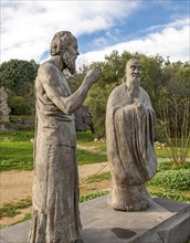 Monument of Socrates and Confucius, Ancient Agora of Athens, Greece, Europe