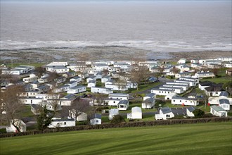 Large coastal seaside caravan site at St Audries, West Quantoxhead, Somerset, England, United