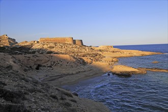 Castillo de San Ramon, near Rodalquilar, Cabo de Gata natural park, Almeria, Spain, Europe