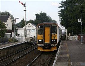 Class 15 diesel locomotive at Cantley railway station, Norfolk, England, United Kingdom, Europe