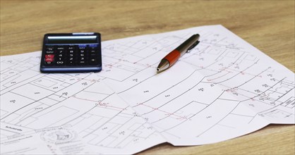 Urban development plan on a desk