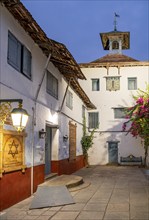 Entrance and Clock tower, Paradesi Synagogue, Matancherry, Jew Town, Cochin, Kerala, India, Asia