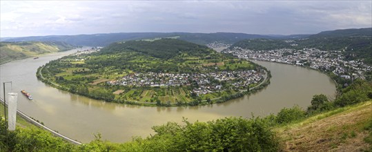 The Rhine bend near Boppard, Rhineland-Palatinate