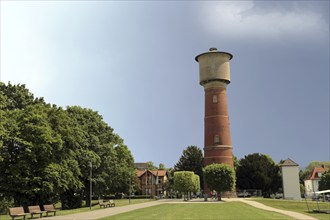 Ladenburg in the Rhine-Neckar district with its landmark, the water tower