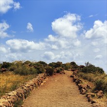 Hiking trail at the Mirador de La Amatista, Almeria, Cabo de Gata, Cabo de Gata-Nijar, Spain,