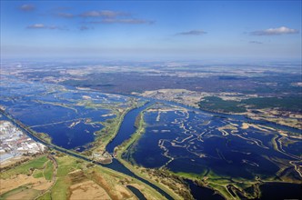 The Oberbruch at high water, Schwedter Querfahrt, Oder, river, flood, water, inundation,