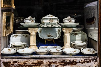 Jewish quarter with its antique shops, Trieste, harbour town on the Adriatic, Friuli, Italy,