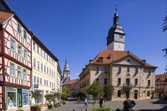 Neumarkt with town hall, Bad Langensalza, Thuringia, Germany, Europe