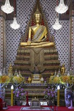 Buddha statue in Wat Arun, Temple of Dawn, Bangkok, Thailand, Asia