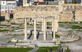 Ruins of the Tetraconch church in the Hadrian's Library complex, Athens, Greece, Europe