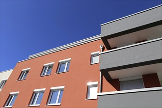 Residential building with modern facade painting Ludwigshafen, Rhineland-Palatinate