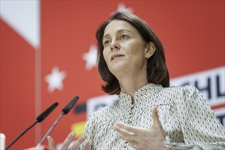 Katarina Barley, SPD lead candidate for the 2024 European elections, at a press conference