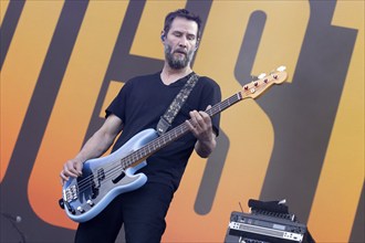 Adenau, Germany, 8.6.2024: Dogstar (bass, Keanu Reeves) play at Rock am Ring. The festival takes