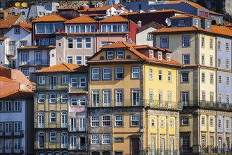 View of Portuguese traditional colorful houses in Porto city, Portugal, Europe