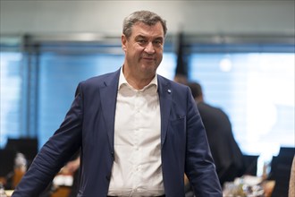 Markus Söder (Minister President of Bavaria, CSU) in front of the consultations at the Minister