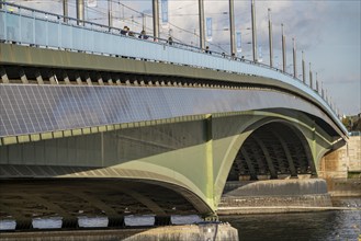 The Kennedy Bridge over the Rhine near Bonn, the longest bridge with a solar installation in