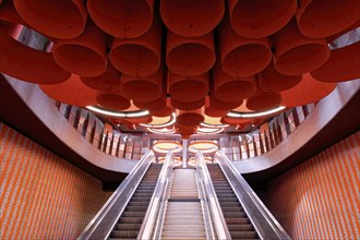 Pannenhuis metro station, Brussels, Brabant, Belgium, Europe