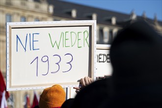 Pictures taken during the demonstration Haltung zeigen! against Nazi deportation plans of the AfD