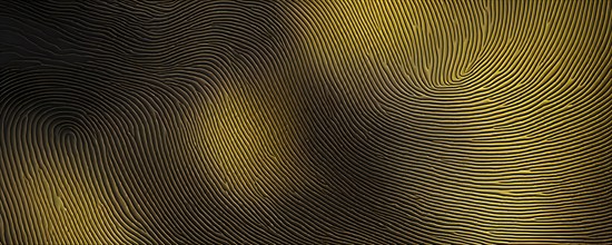 Fingerprint background dominated by swirl patterns in yellow hues, AI generated