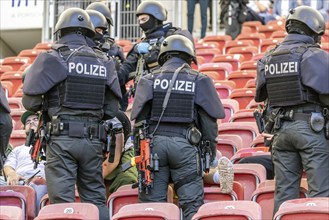 Baden-Württemberg police anti-terror exercise in the stadium. In the run-up to the European