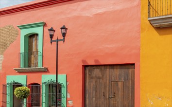 Oaxaca, Scenic old city streets and colorful colonial buildings in historic city center