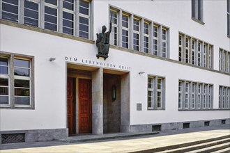 Heidelberg, Germany, June 28th 2024: Front of main building of Ruprecht-Karls-University with