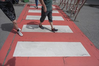 Pedestrian crossing, Schärding, Lower Austria, Austria, Europe