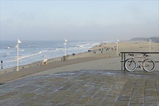 View from the promenade to the North Beach, North Sea, Norderney, East Frisian Islands, Lower